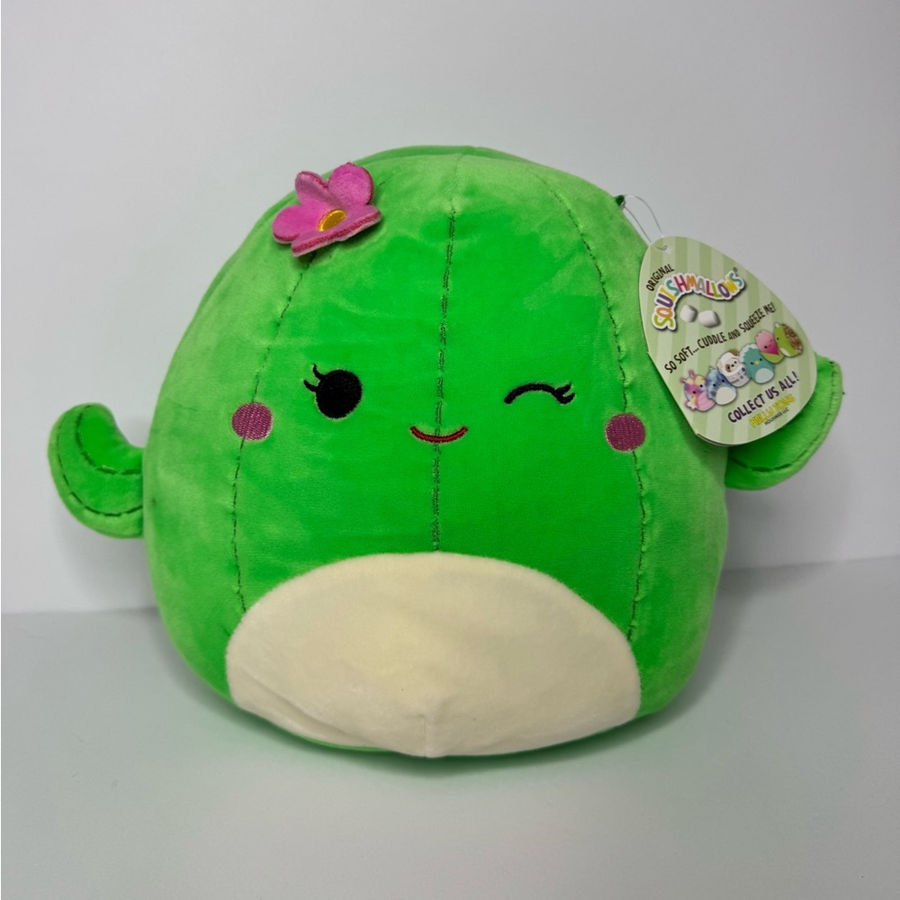 Squishmallows Maritza 8” Cactus Plush NWT With Pink Flower